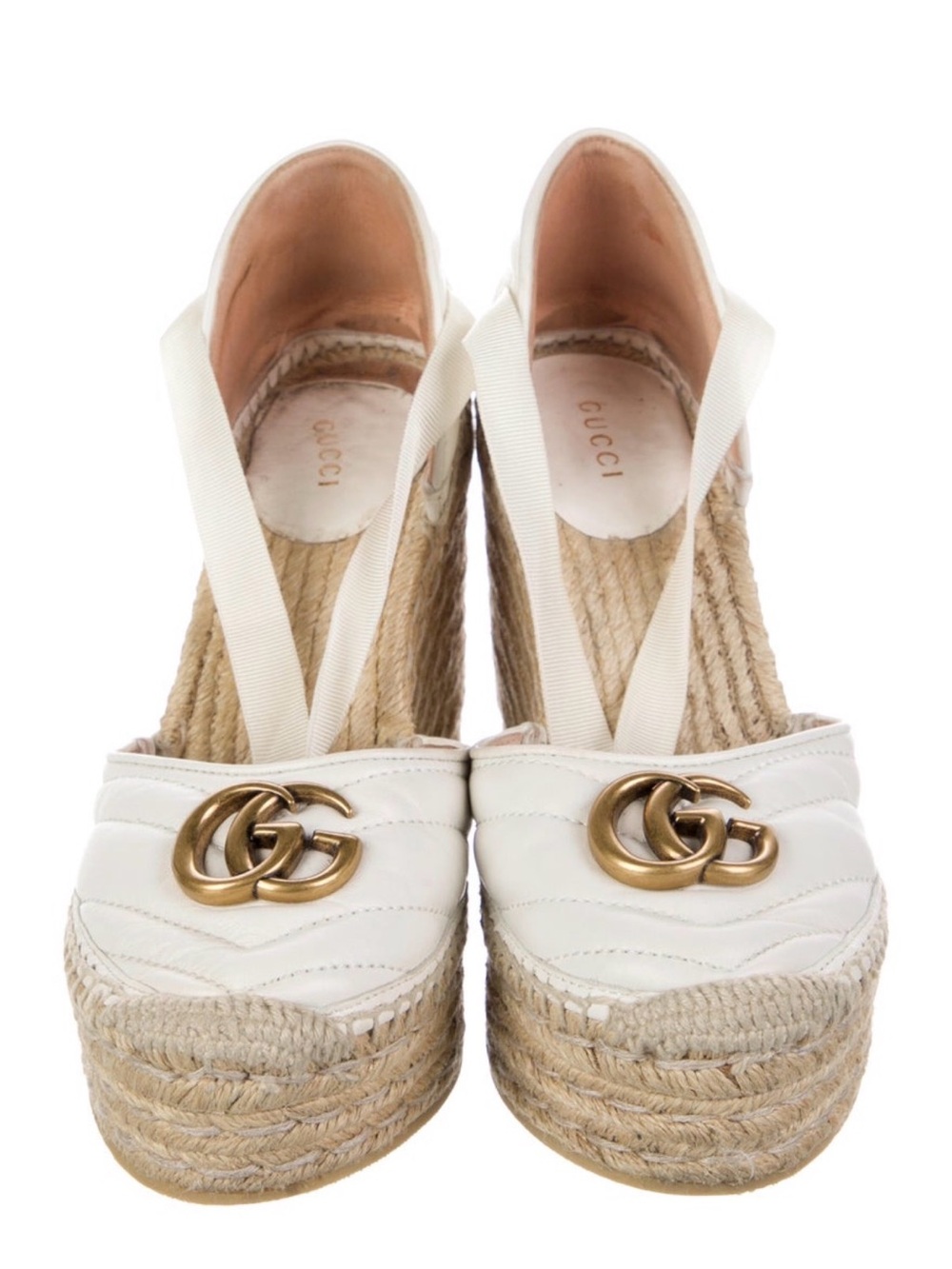 Gucci Marmont Double G Espadrille Wedges